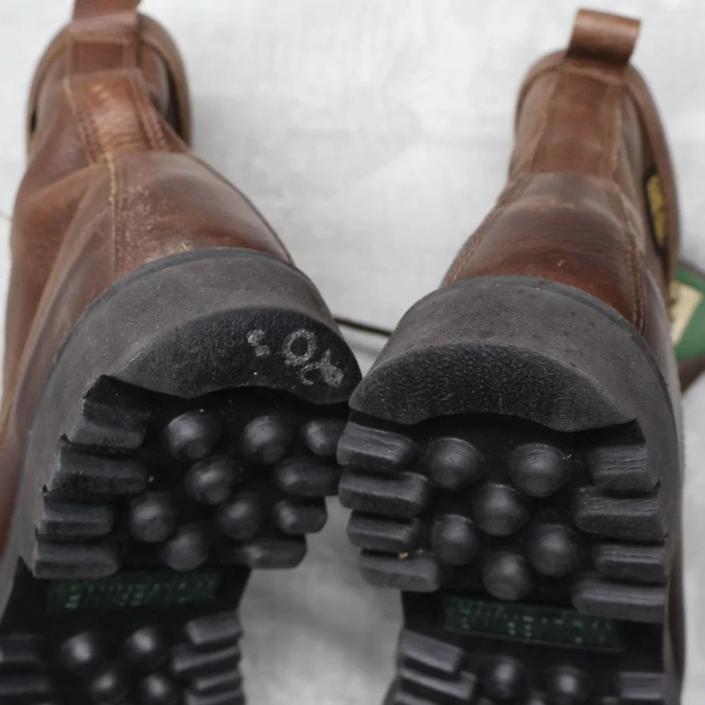 Wolverine Mens 11 Boots Brown Gore-Tex Moc Toe Lug Sole Work Logger Waterproof
